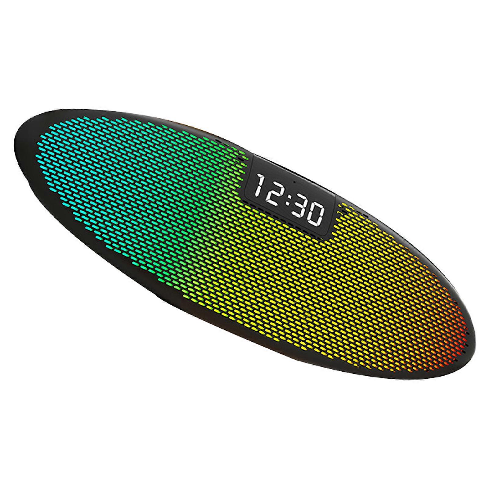 Intelligent Bluetooth-compatible Speaker with LED Lighting Effect Wireless Connection Subwoofer for Car Driving Multicolor