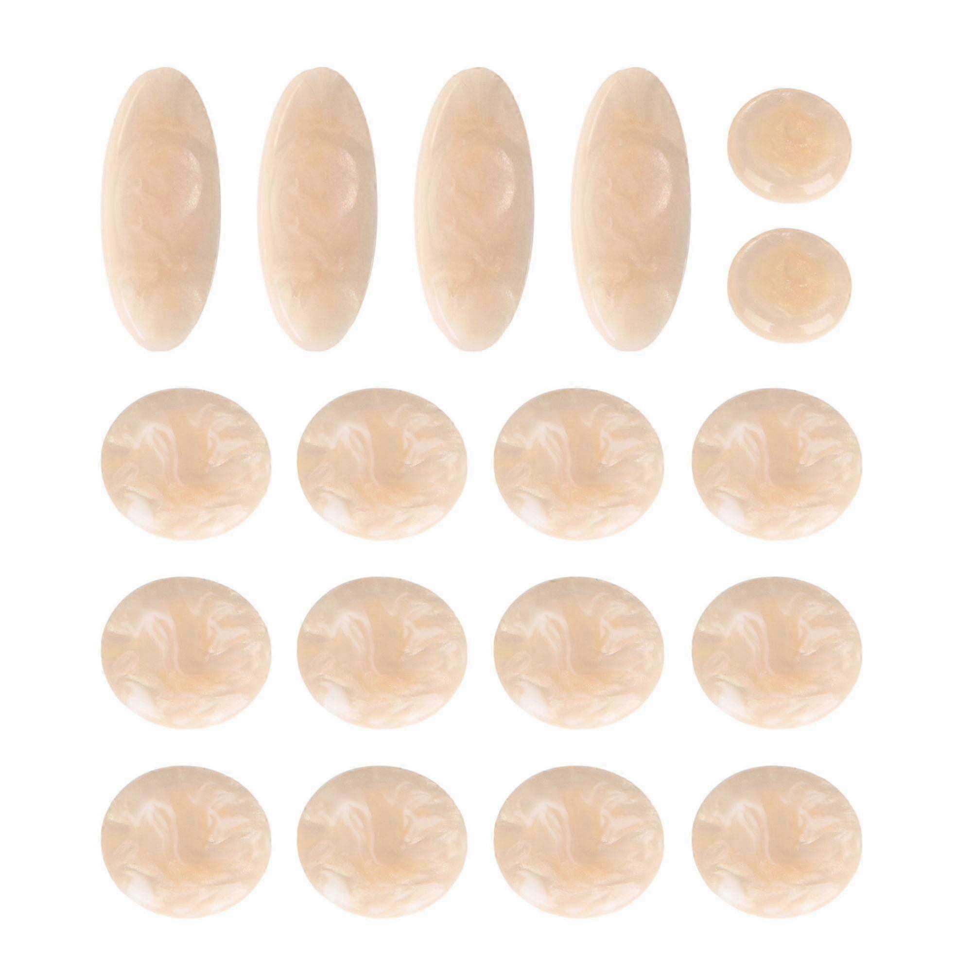 18 PCS Plastic Alto Soprano Saxophone Key Buttons Inlays Replacement