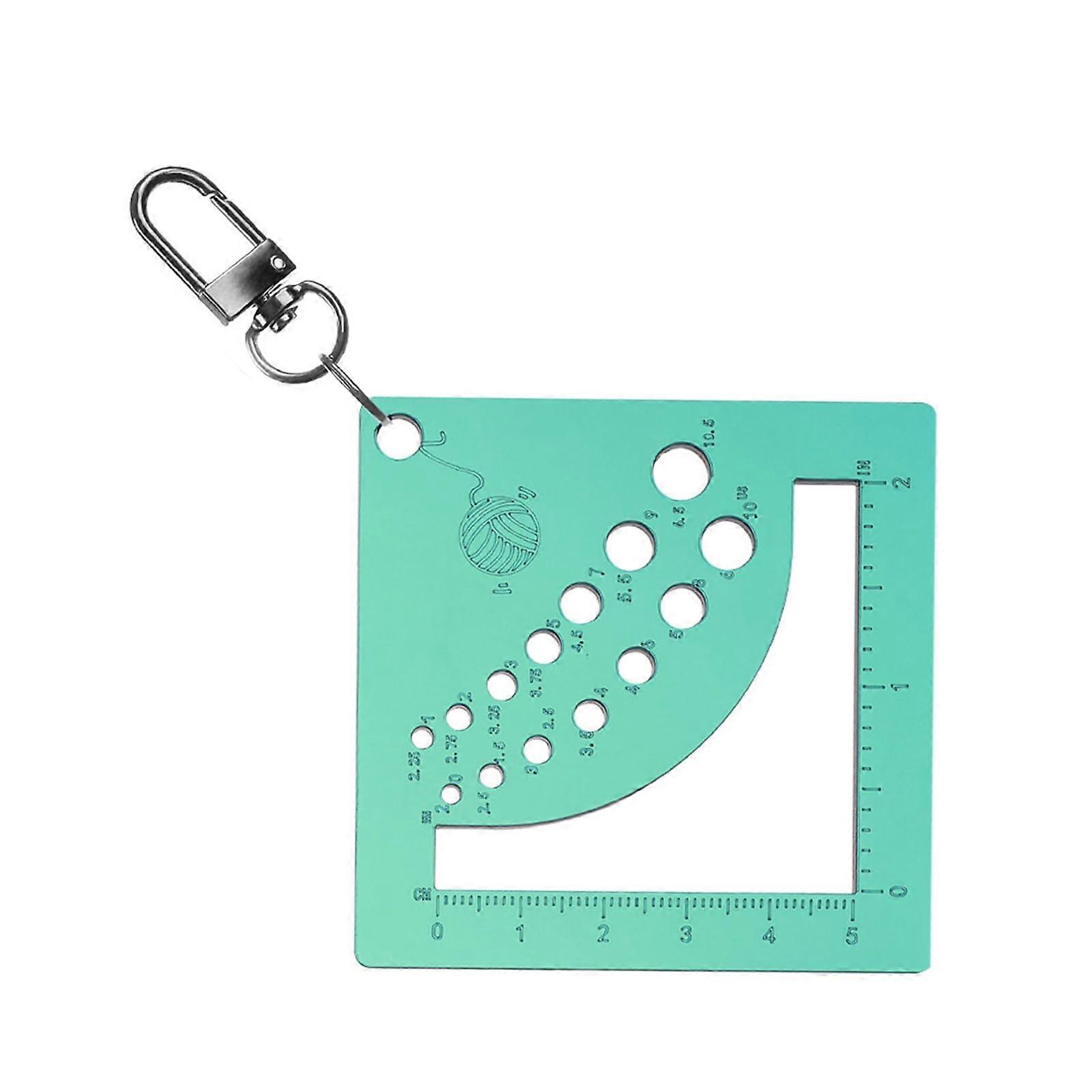 Acrylic Knitting Gauge Ruler with Needle Measuring Scale for Crochet and Yarn Projects