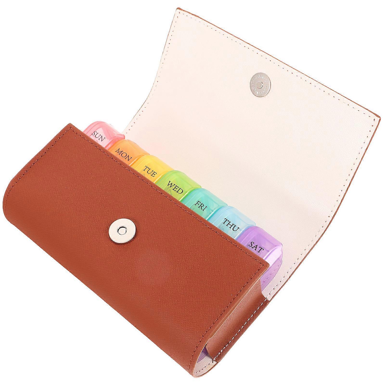 Medicine Case Weekly Pill Dispenser Home Office Practical Design 1 Set