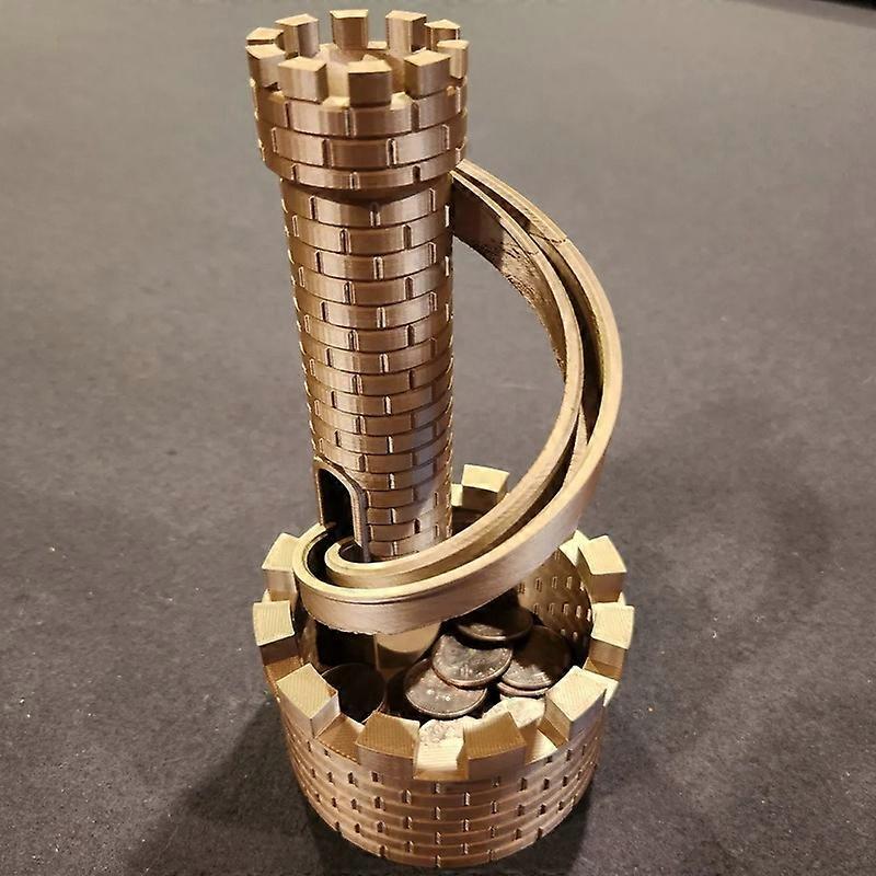 Coin Saving Box with Removable Lid 3D Printing Desk Display Ornament