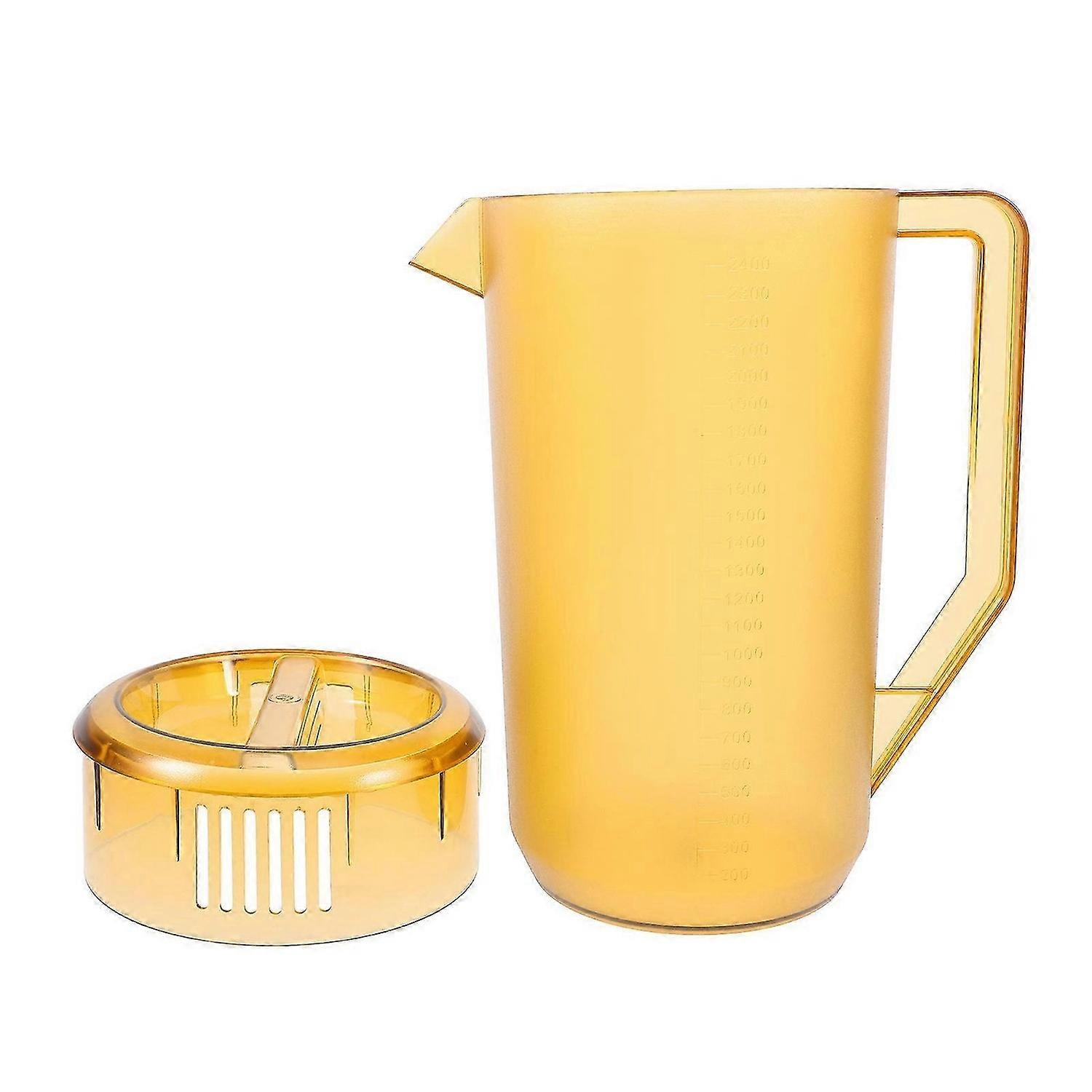Beverage Jug Plastic Pitcher with Lid for Home Use 3Pcs Pack