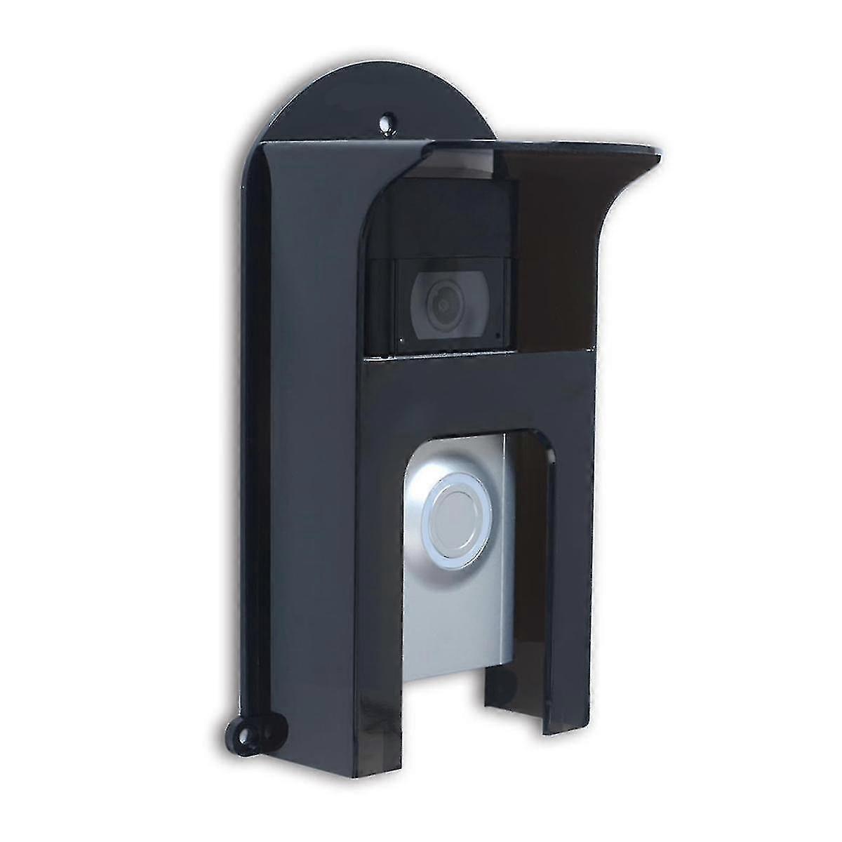 Plastic rain cover for Ring doorbell - Black weatherproof protector