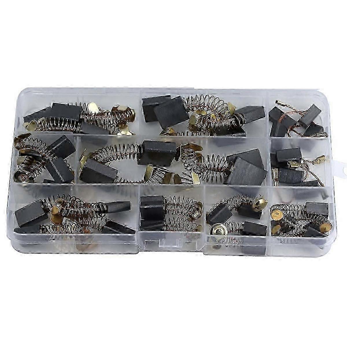 10 Sizes Carbon Brushes Set 40 Pack for Power Tools