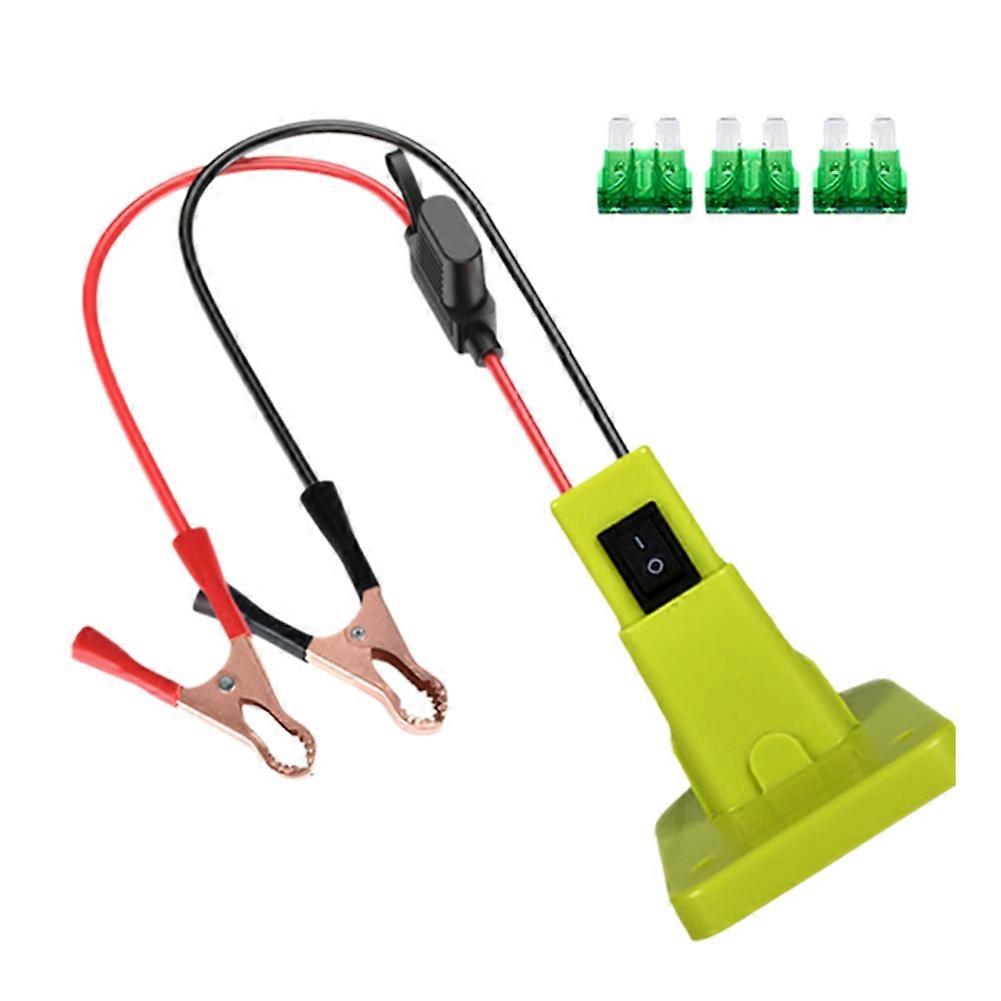 Power Wheels Adapter for Ryobi 18V Battery with Fuse Switch DIY Battery Adapter Connector for Ryobi 18V Li-Ion Battery