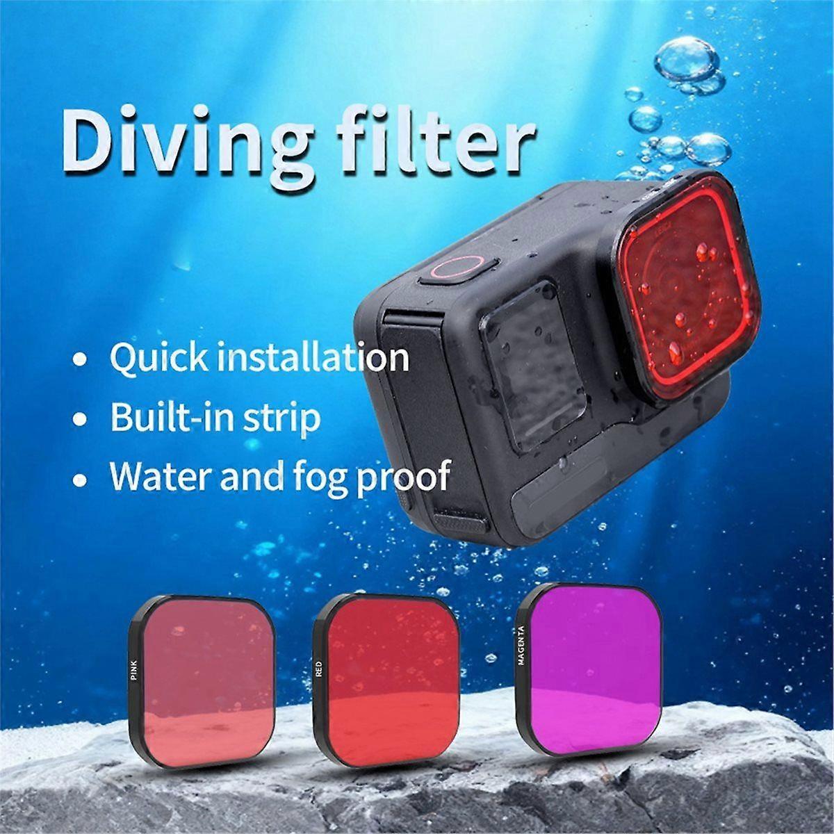 Diving Filter for Pro/ Waterproof Fogproof Diving Filter for Pro 2 Action Camera B