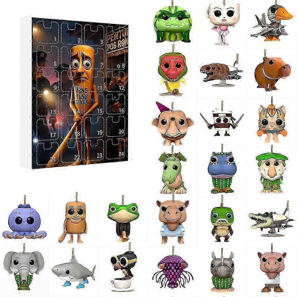 2025 Advent Calendar with 2D Acrylic Keychain - 24 Days of Italian Animal Designs