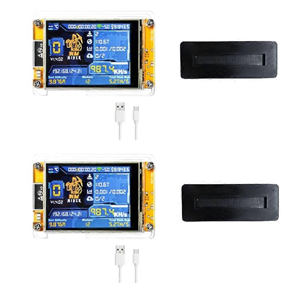 NMMiner NerdMiner Upgraded Harshrate 987KH/S 2.8 Inch Smart Display Bitcoin Crypto Solo Lottery Miner NerdMiner + Stand