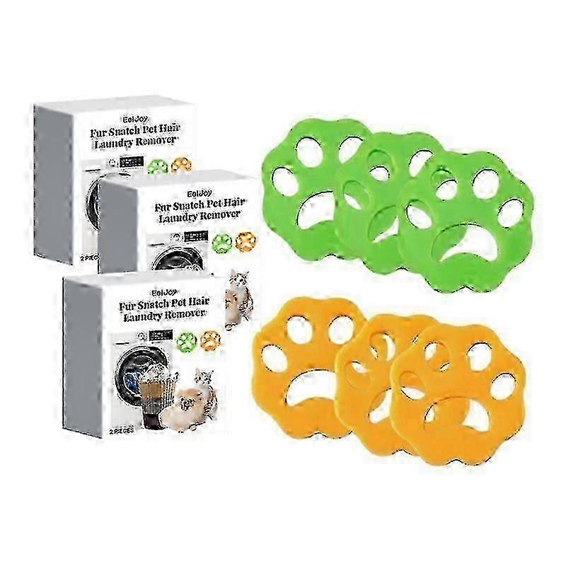 w 6pcs Pet Hair Remover for Laundry, Laundry Hair Catcher Washing Machine Lint Remover Reusable - Pet Fur Laundry Catcher Hair Remover f