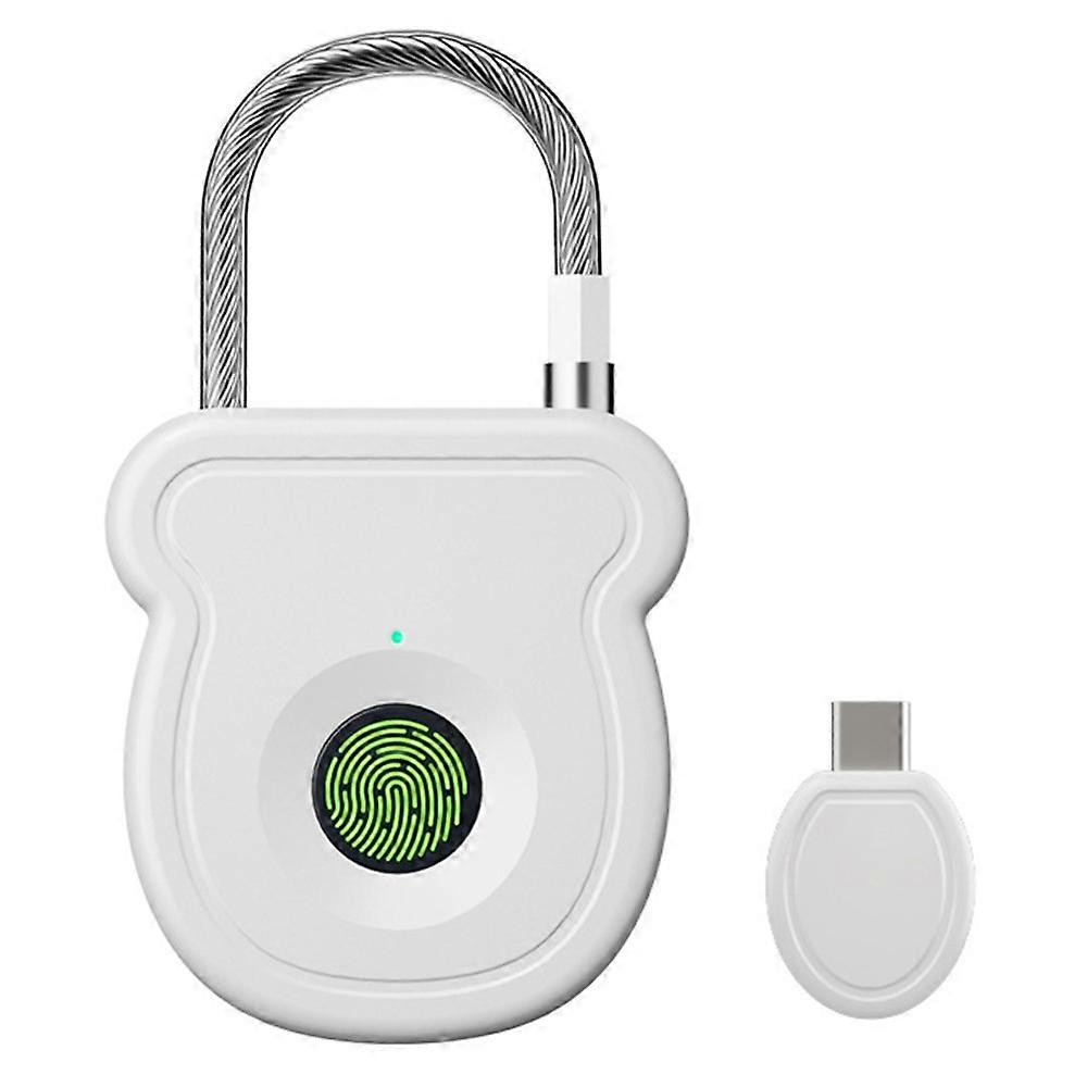 Smart Fingerprint Padlock Anti-Theft Security Lock with Electronic Key USB