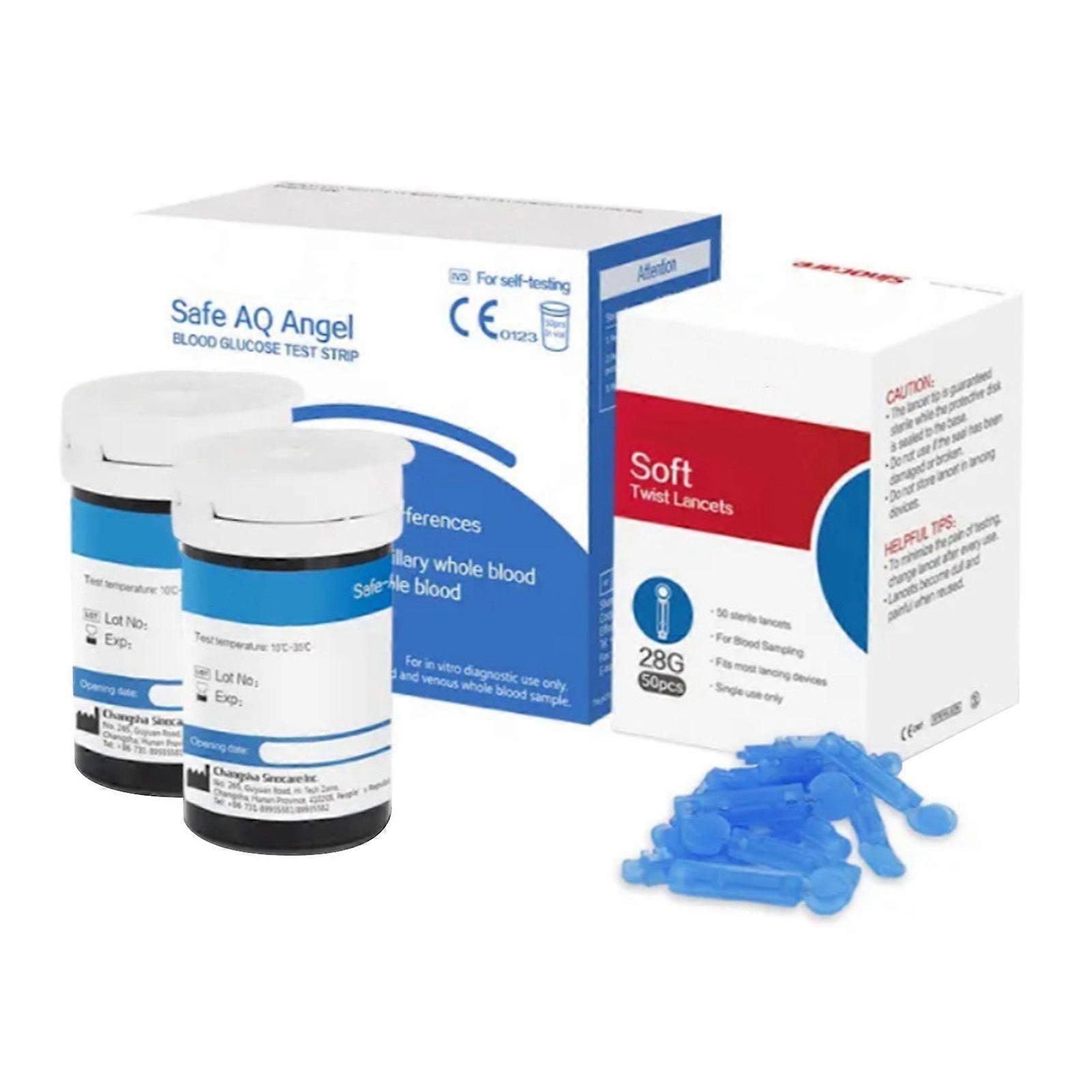 Code-Free Blood Glucose Test Strips Accurate No Coding Easy to Use for Home Monitoring Daily Blood Sugar Checks