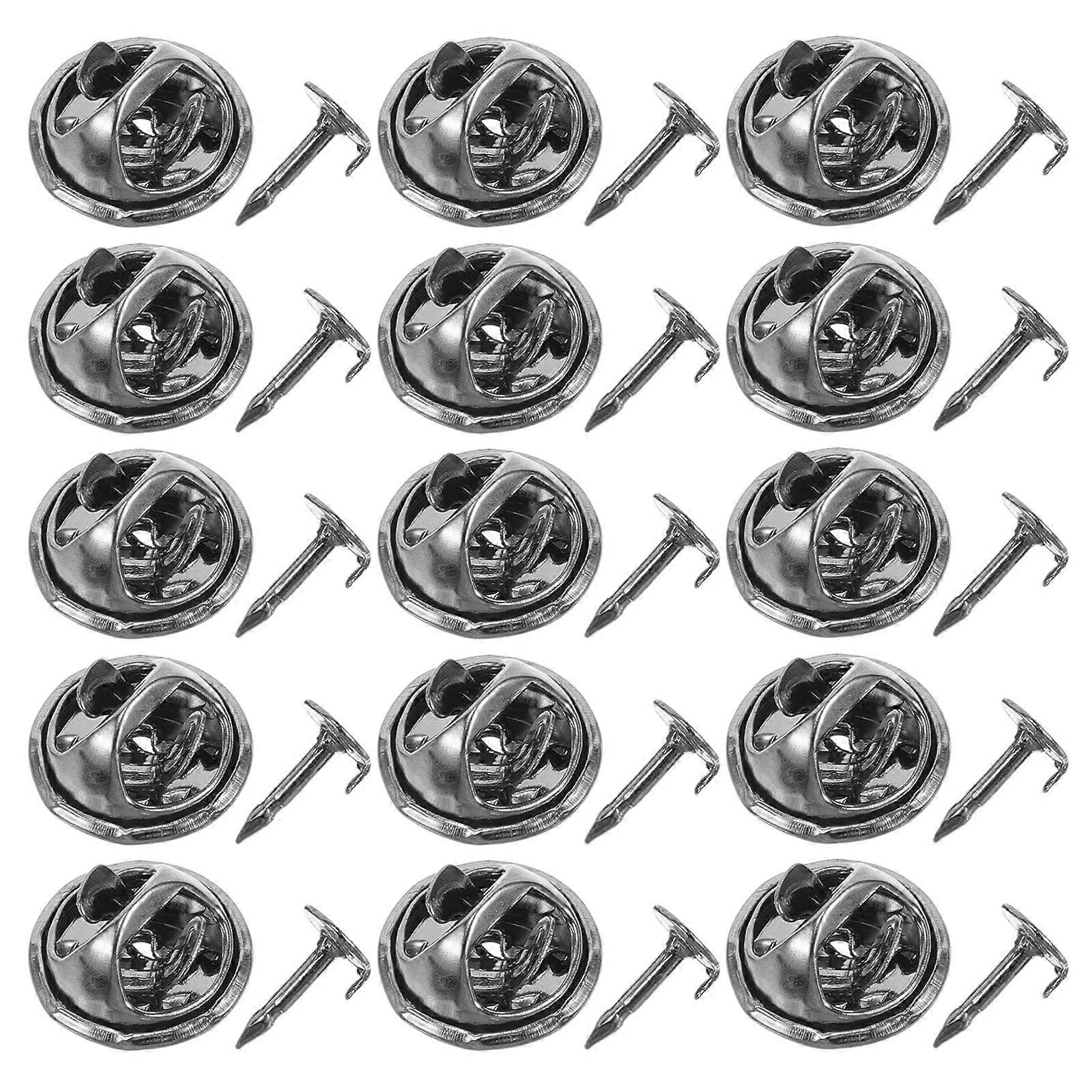 30Sets of Butterfly Clutch Metal Pin Backs for DIY Craft Making and Secure Fasteners