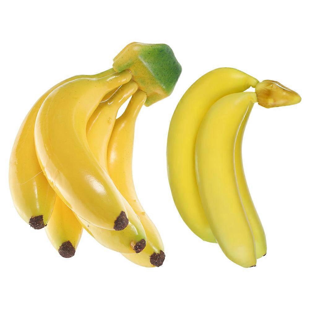 Faux Fruit Realistic Artificial Bananas Foam for Window Display 8Pcs Set