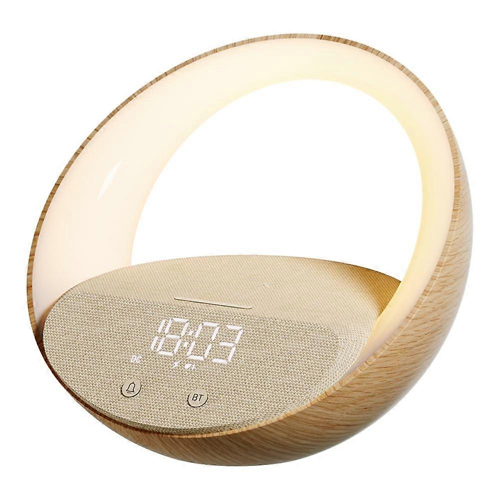 4in1 Clock Speaker,Bluetooth Speaker,Night Lamp,Bedside Lamp,15W Wireless Charging,Compatible with