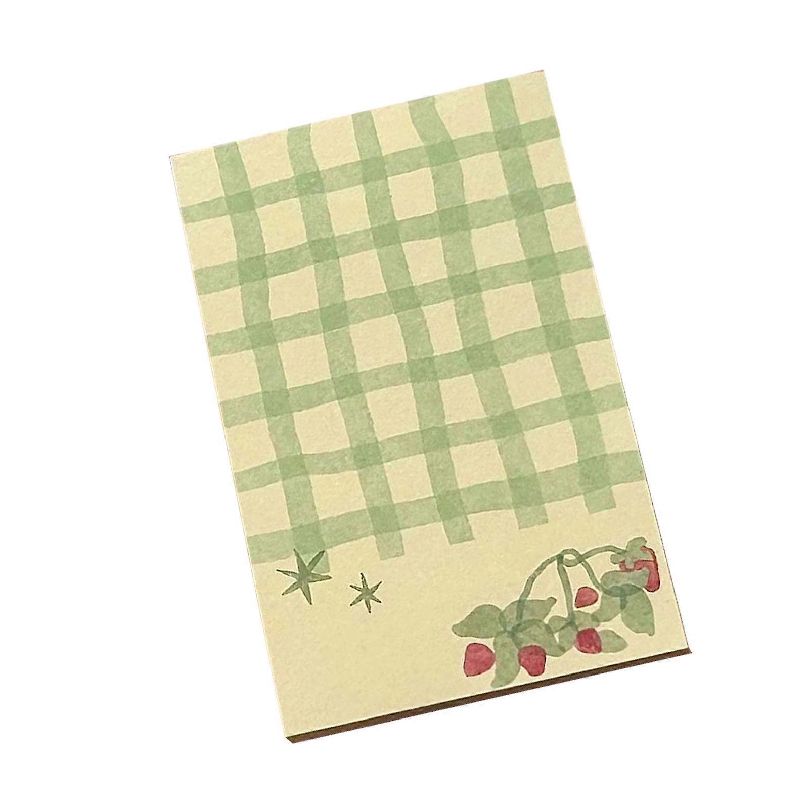 Safe Materials Fruit Pattern Themed Stick Note Reusable Writing Pad Adhesive Paper Notepads for Office Home School Use Multicolor