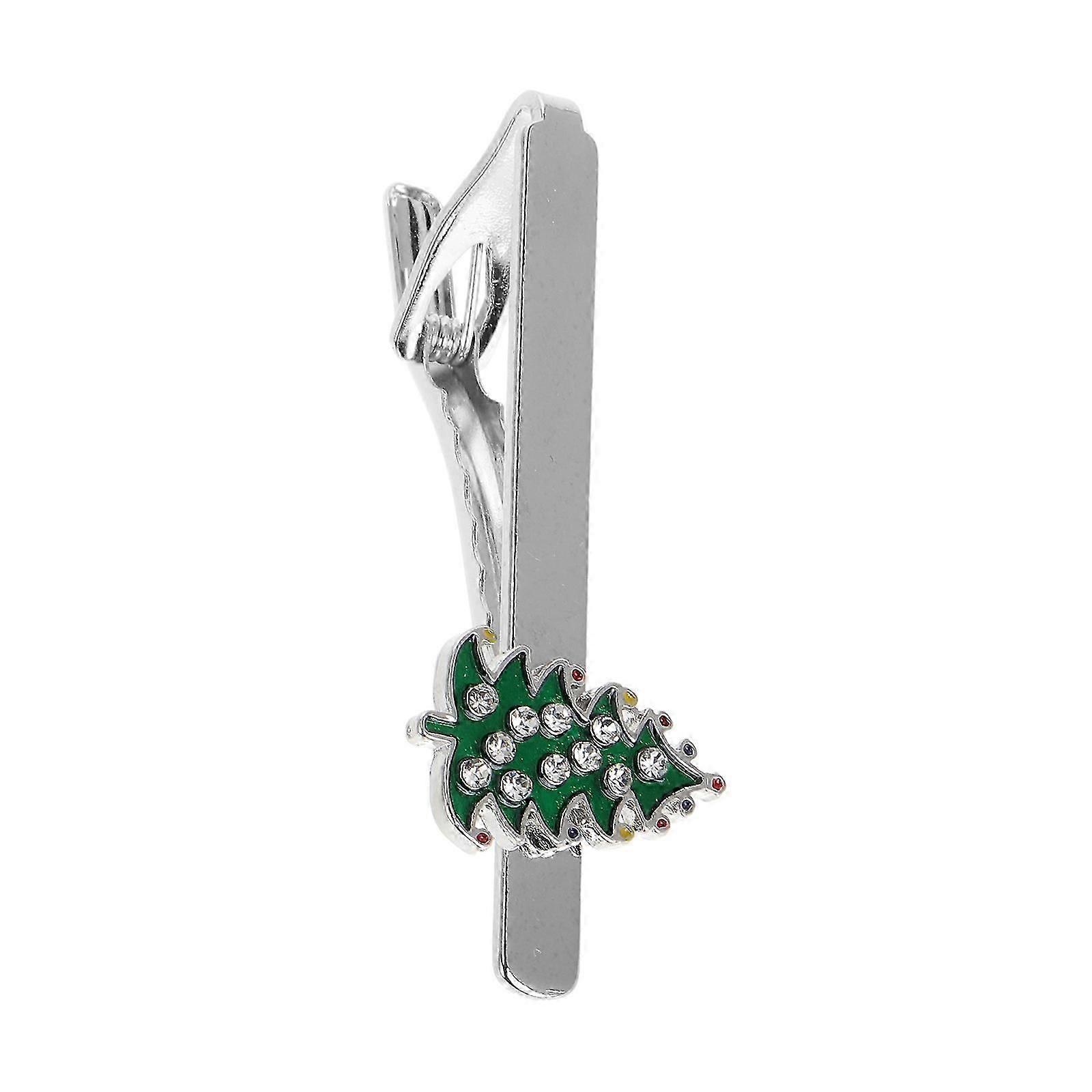 Christmas Snowflake Tree Tie Clip for Men Festive Accessory 3Pcs Set