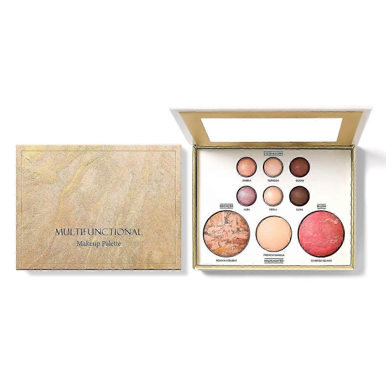Amz Gilding Comprehensive Makeup Palette Eye Shadow Repair Blush Highlight Crouching Silkworm Brightening A Plate Multi-Purpose Makeup Comprehensive P
