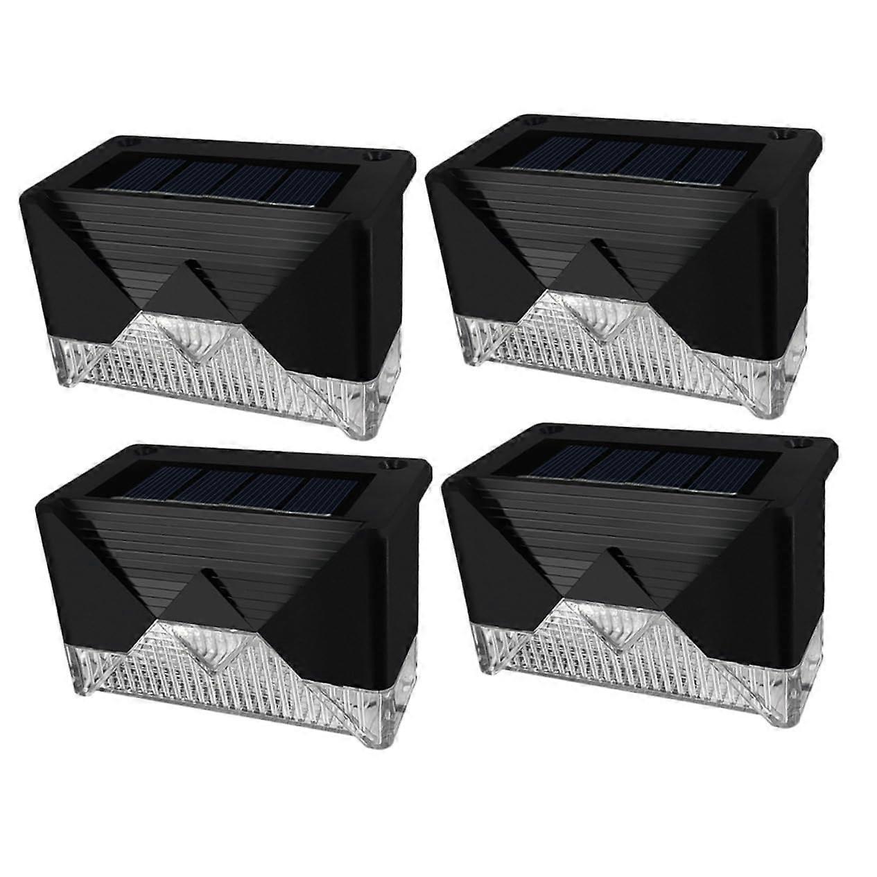 4pcs Solar Step Lights Outdoor Waterproof LED for Garden Patio Deck Pathway
