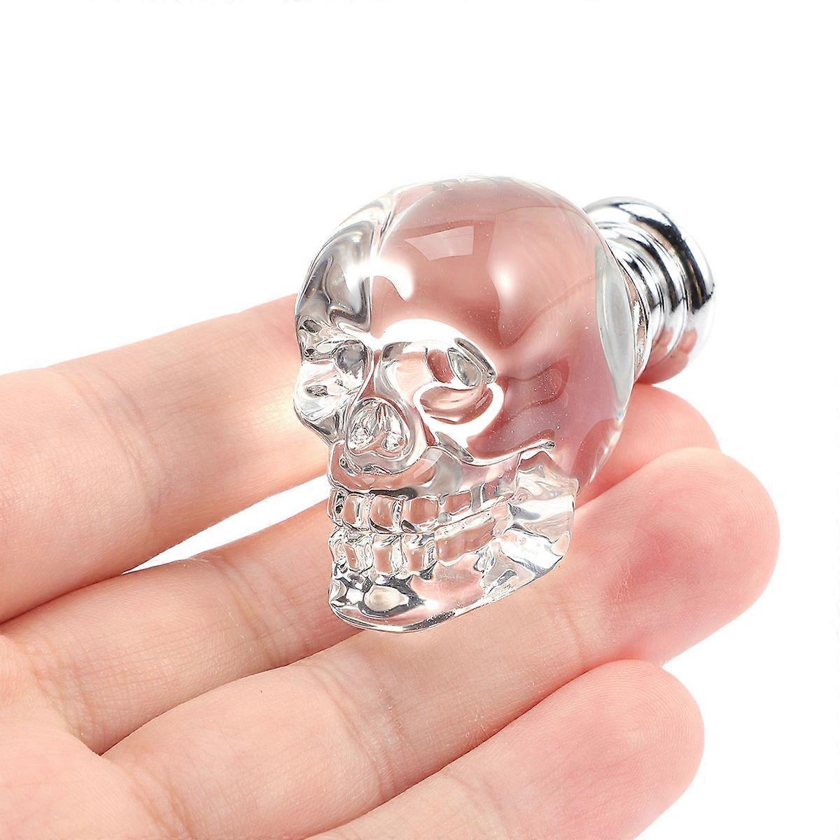 Delicate Glass Knob Handle Skull Head Handle Furniture Handle Replacement