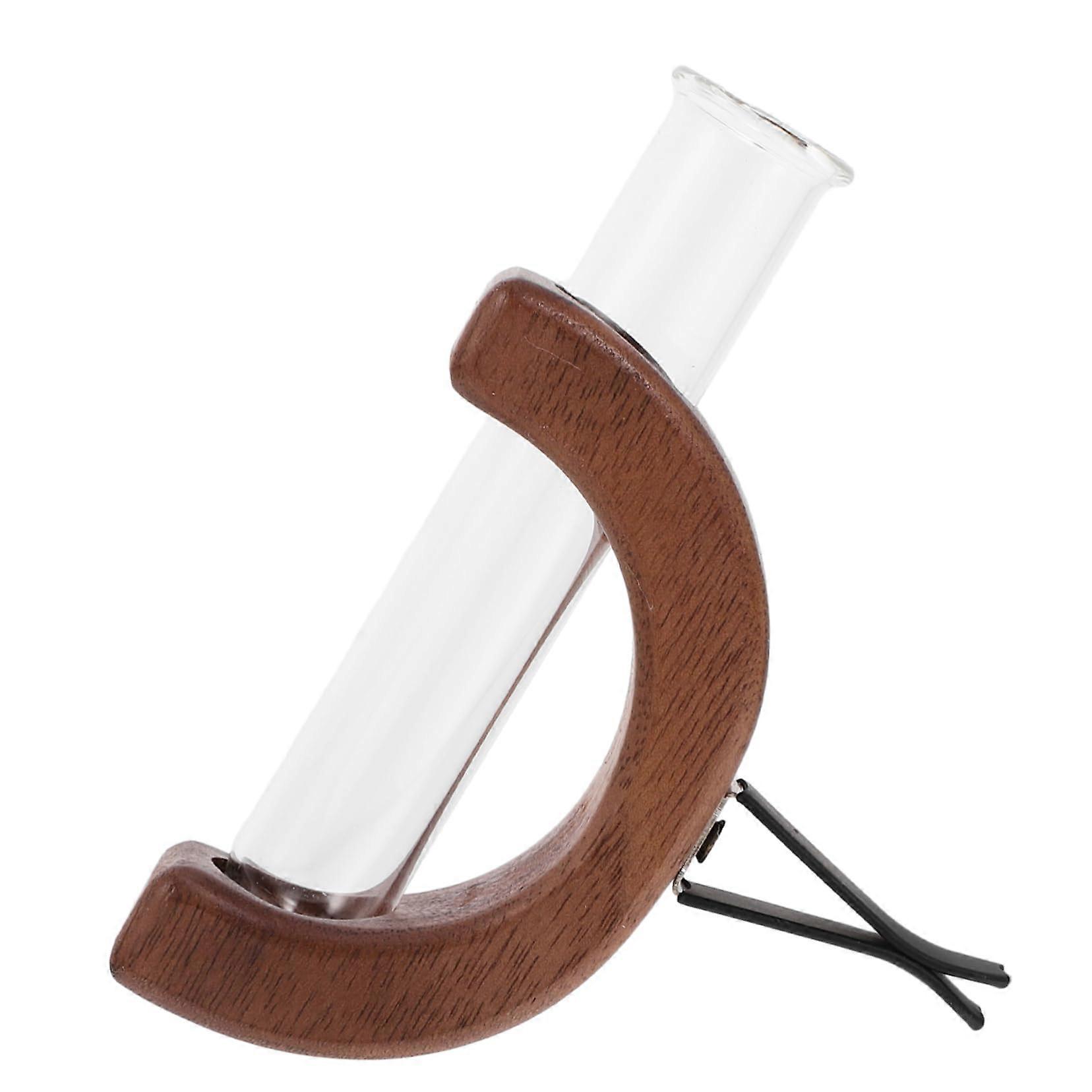 Car Vent Clip Diffuser and Flower Vase with Refillable Perfume Holder, Elegant Wood Design