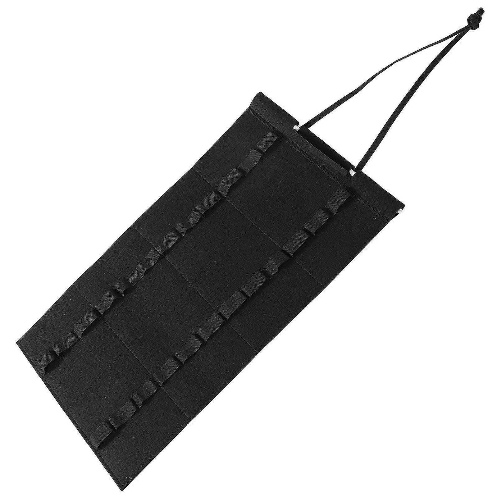 Drumstick Display Stand Rack Portable Drumstick Organizer Noise Reduction Felt Material Black 1Set