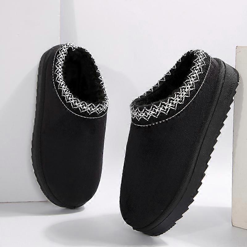 Women's Platform Slippers and Ankle Boots with Slip-On Soles Warm and Comfy House Shoes for Cold Weather