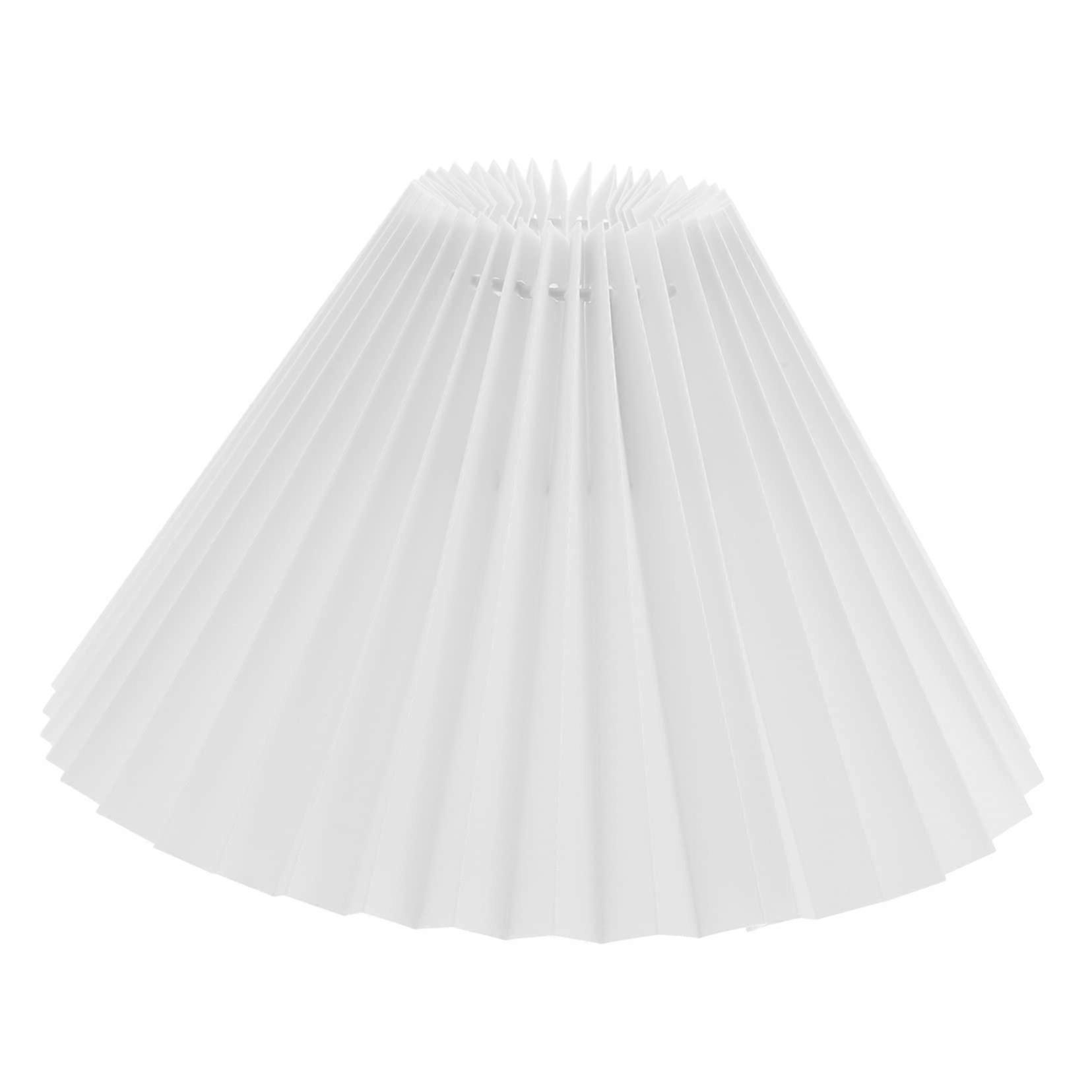Elegant White Pleated Lampshade for Table, Wall and Ceiling Fixtures with Durable Iron Frame