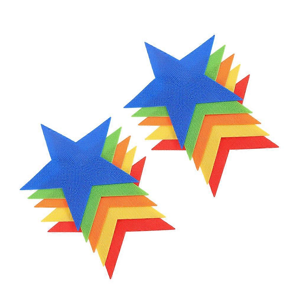 Directional Star Spot Marker for Gym Use 10Pcs PVC Assorted