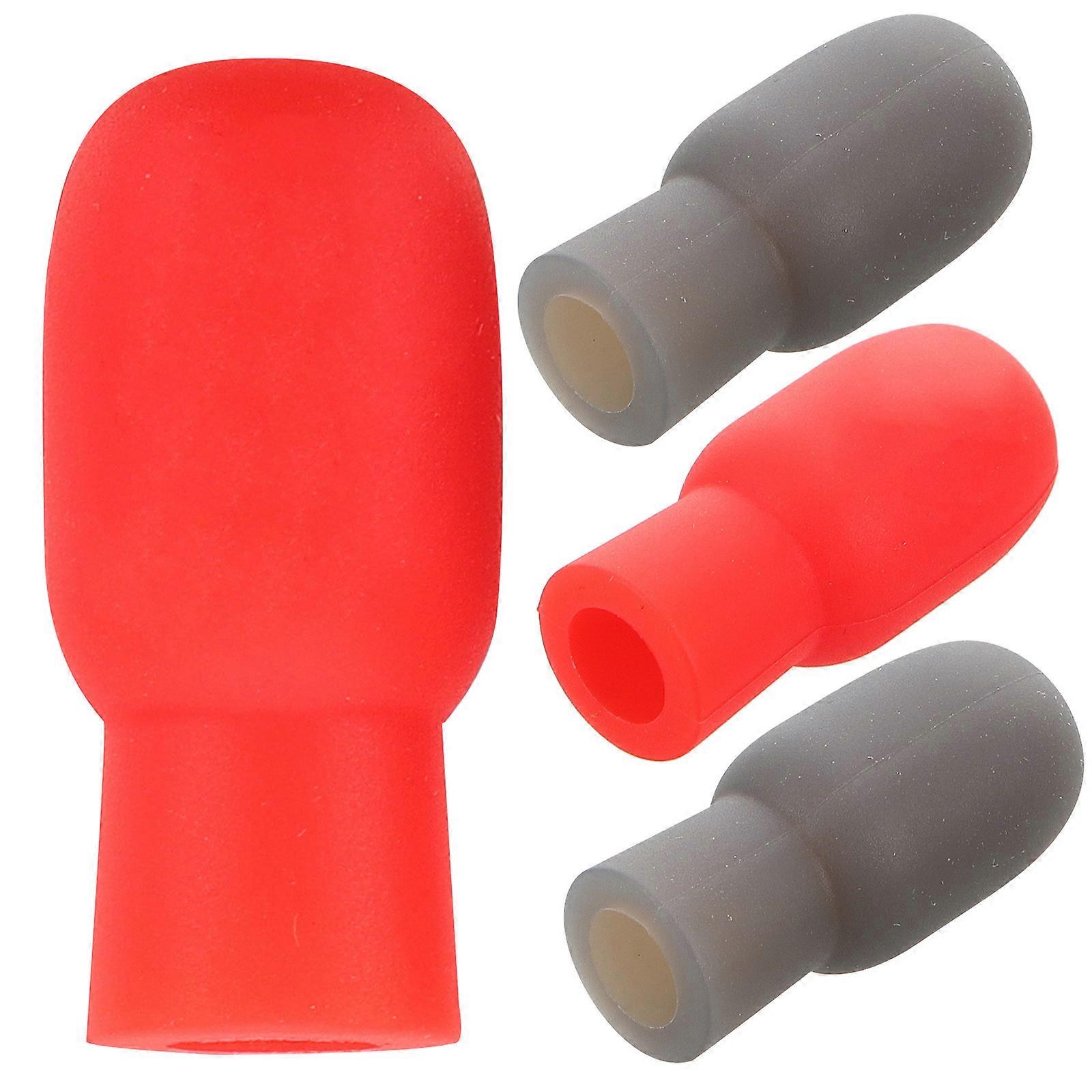 Silicone Drumstick Tips for Silent Practice at Home 4 Pieces Assorted Color Lightweight Durable