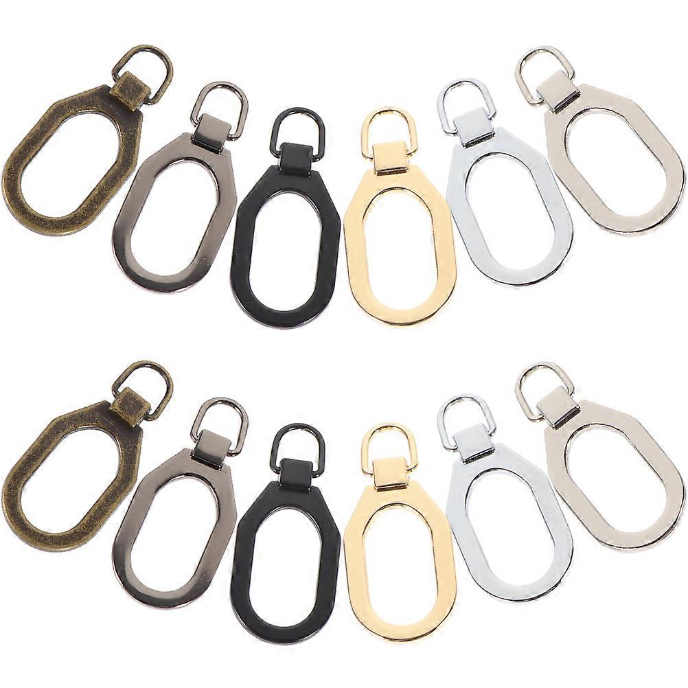 Durable Alloy Zipper Pull Tab for Clothes Detachable Zipper Head 12Pcs