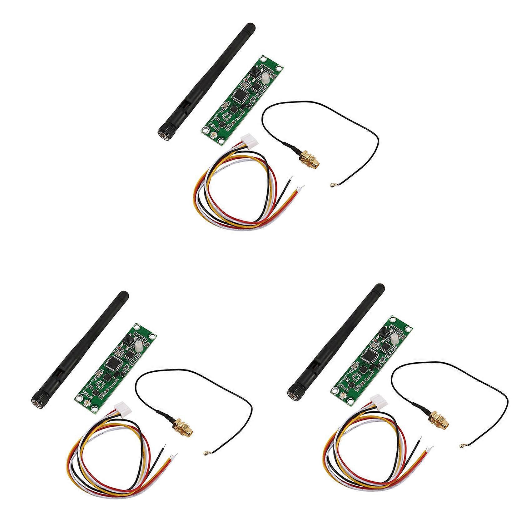 3X DMX512 2.4G LED Wireless Light Module LEDs PCB Transmitter Receiver with Controller Antenna
