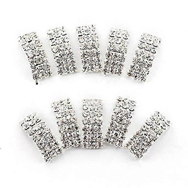 Fancy Crystal Ribbon Buckles with Sparkling Rhinestones for Decoration Assorted Color 0.59 inch