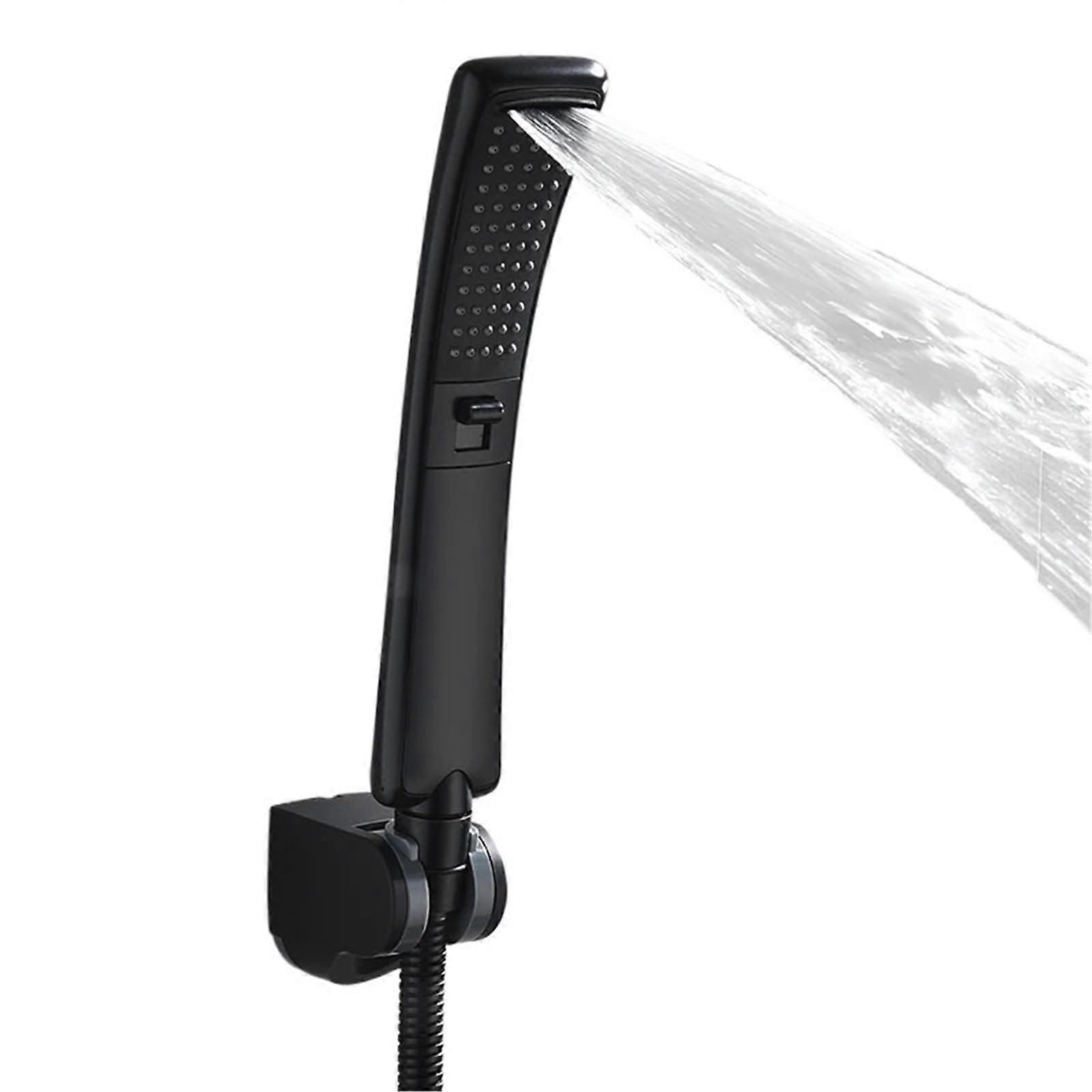 Pressure Square Rainfall Handheld Shower Head Set Water Saving Brushed Nickel Lavender