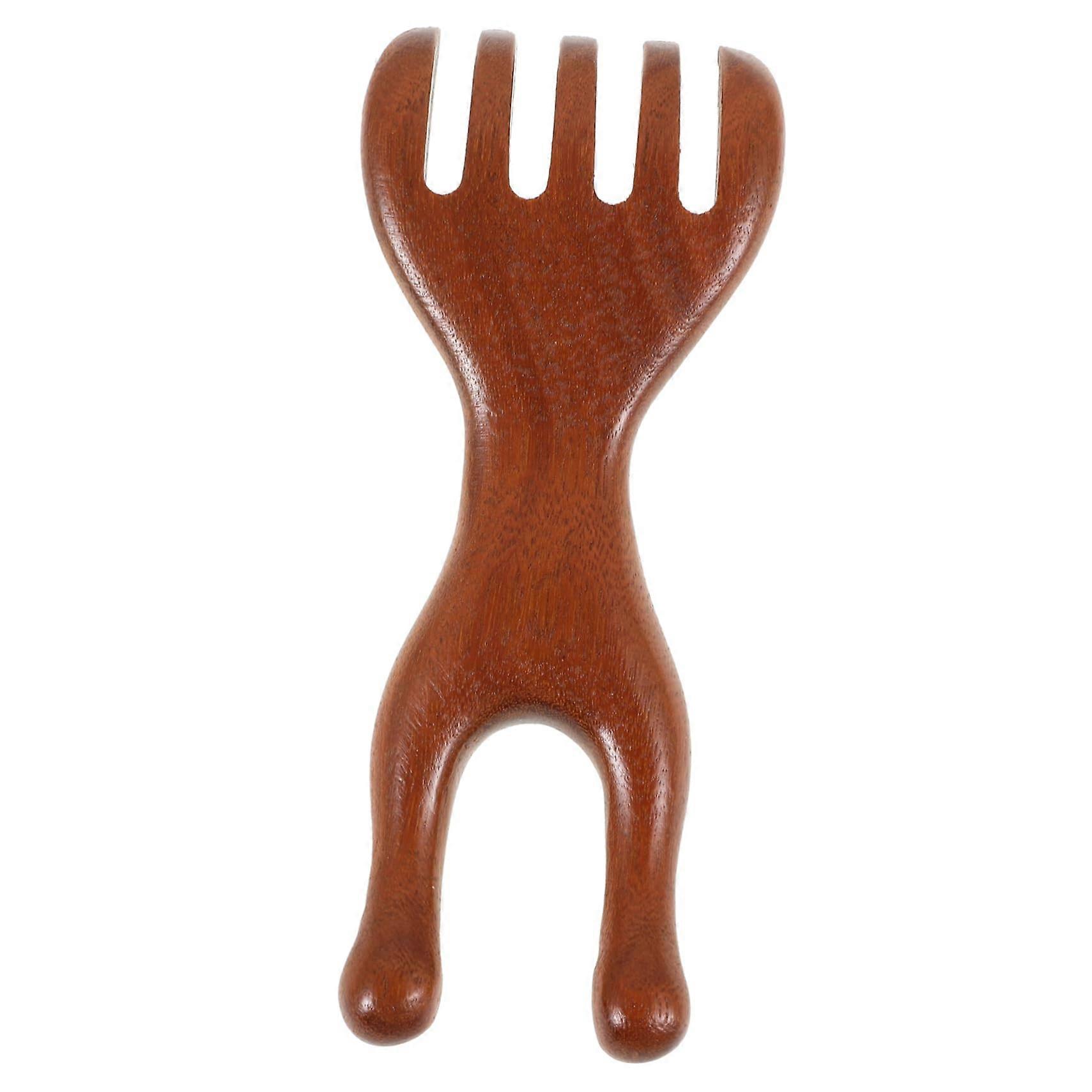 Wide Tooth Wooden Hair Comb for Curly Hair with Ergonomic Scalp Massage and No Static Design