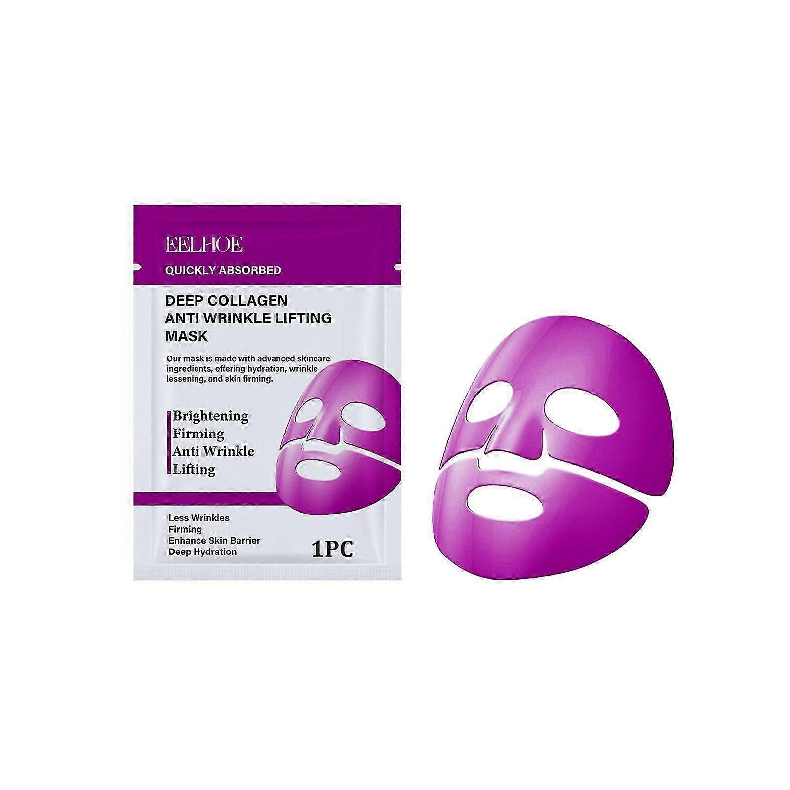 Revitalize Your Skin with Collagen Hydrating Facial Mask  Deep Moisturization, Anti-Aging, Reduces Fine Lines & Wrinkles, Easy Spa-Like Treatment for