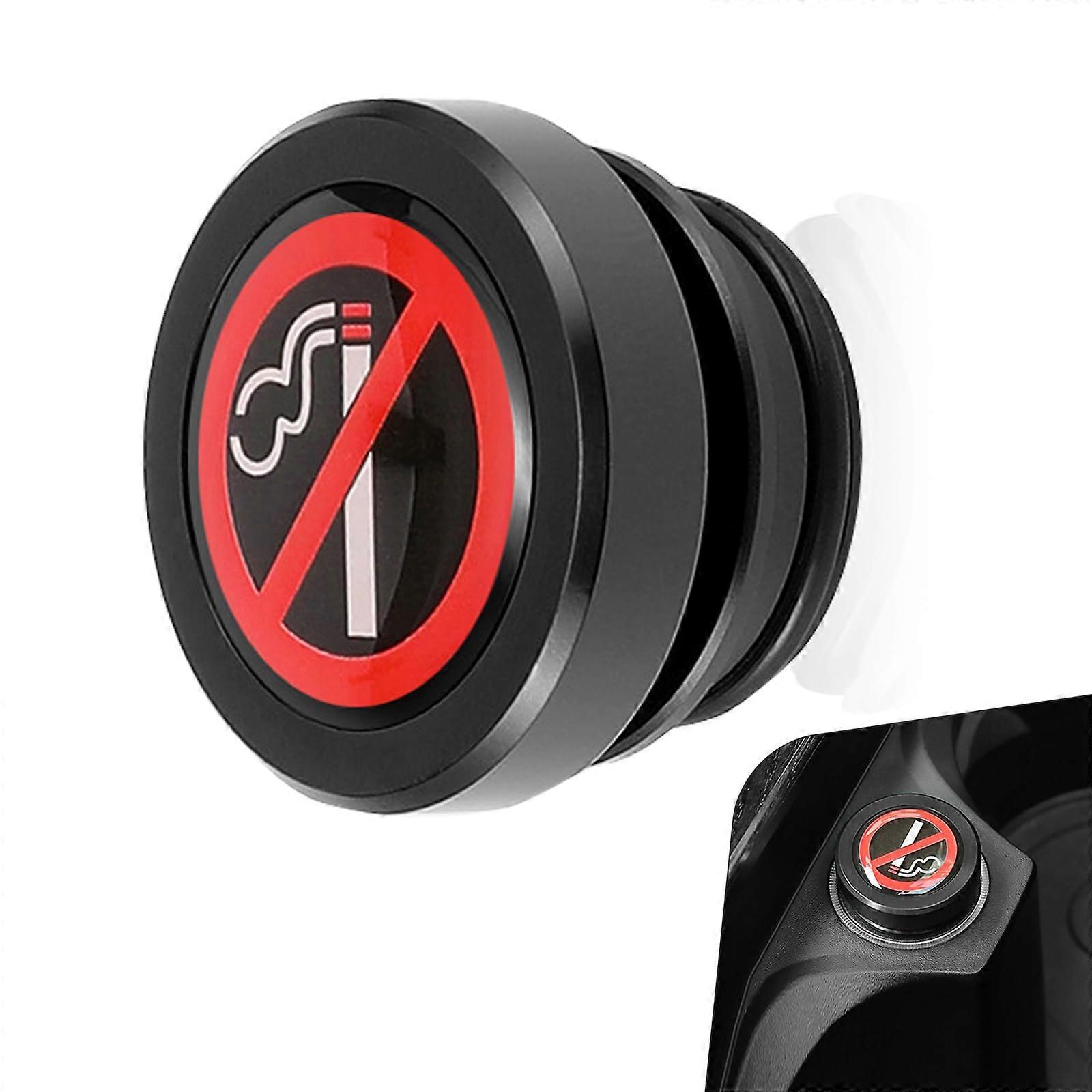 Car Cigarette Lighter Cover Aluminum Plug Dustproof Socket Cap Universal Black 1PC