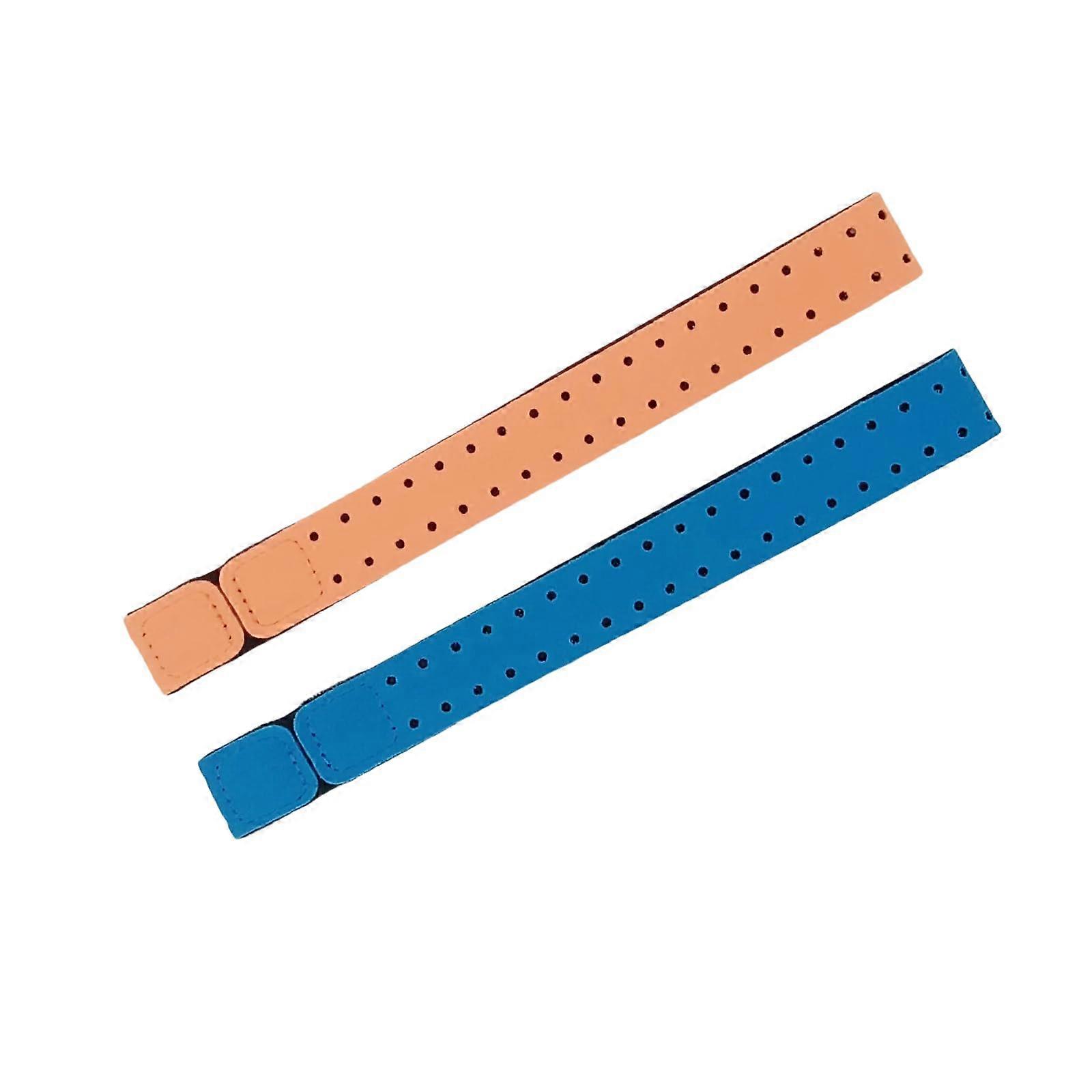 2 Pack Heart Rate Monitor Armband with Adjustable Strap, Compatible with Orange Theory, Polar, Wahoo, Sweatproof for Workouts, Blue and Orange