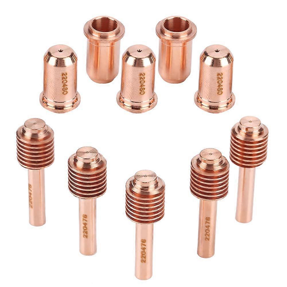 MAX30 Plasma Cutter Consumables 5pcs Electrodes and Copper Nozzle Tips for Precise Metal Cutting