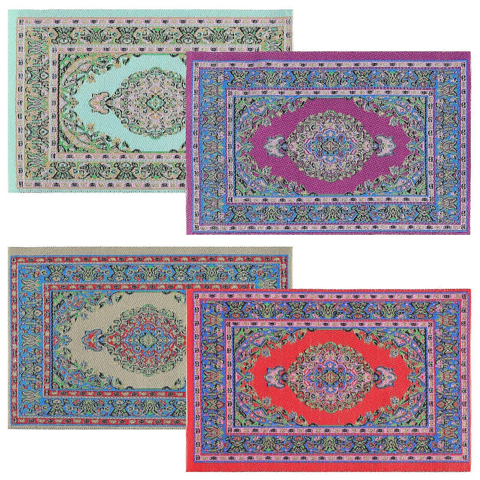 Dollhouse Carpet Mini Carpet Model for Decoration Creative Pattern