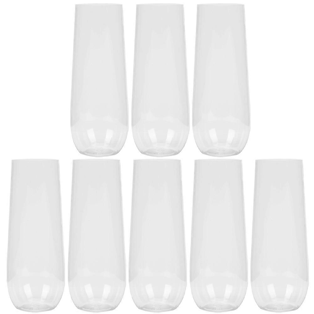 Unique Shape Plastic Juice Cups For Home Use And Parties 8Pcs Ideal Drinking Water Storage Solution