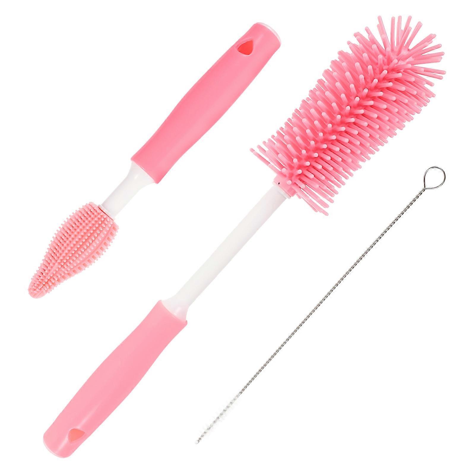 Bottle Bottles Cleaner for Home Use 1Set Pink