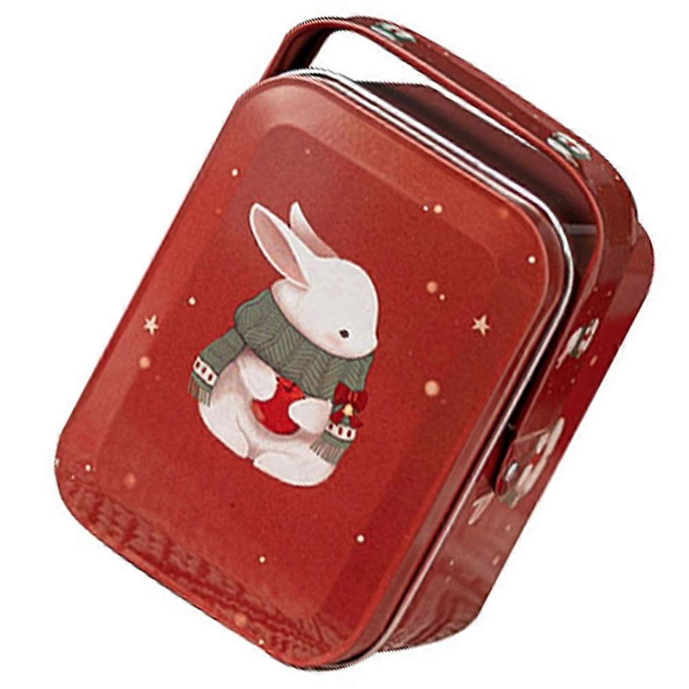 Tinplate Biscuit Holder Cute Cartoon Candy Jar Easter Design Personal Use 1Pcs