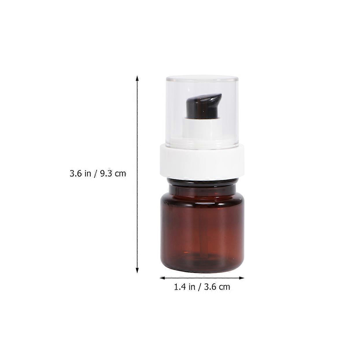 Portable Pump Bottle Empty Pump Bottle for Storage Use 3Pcs Brown Set