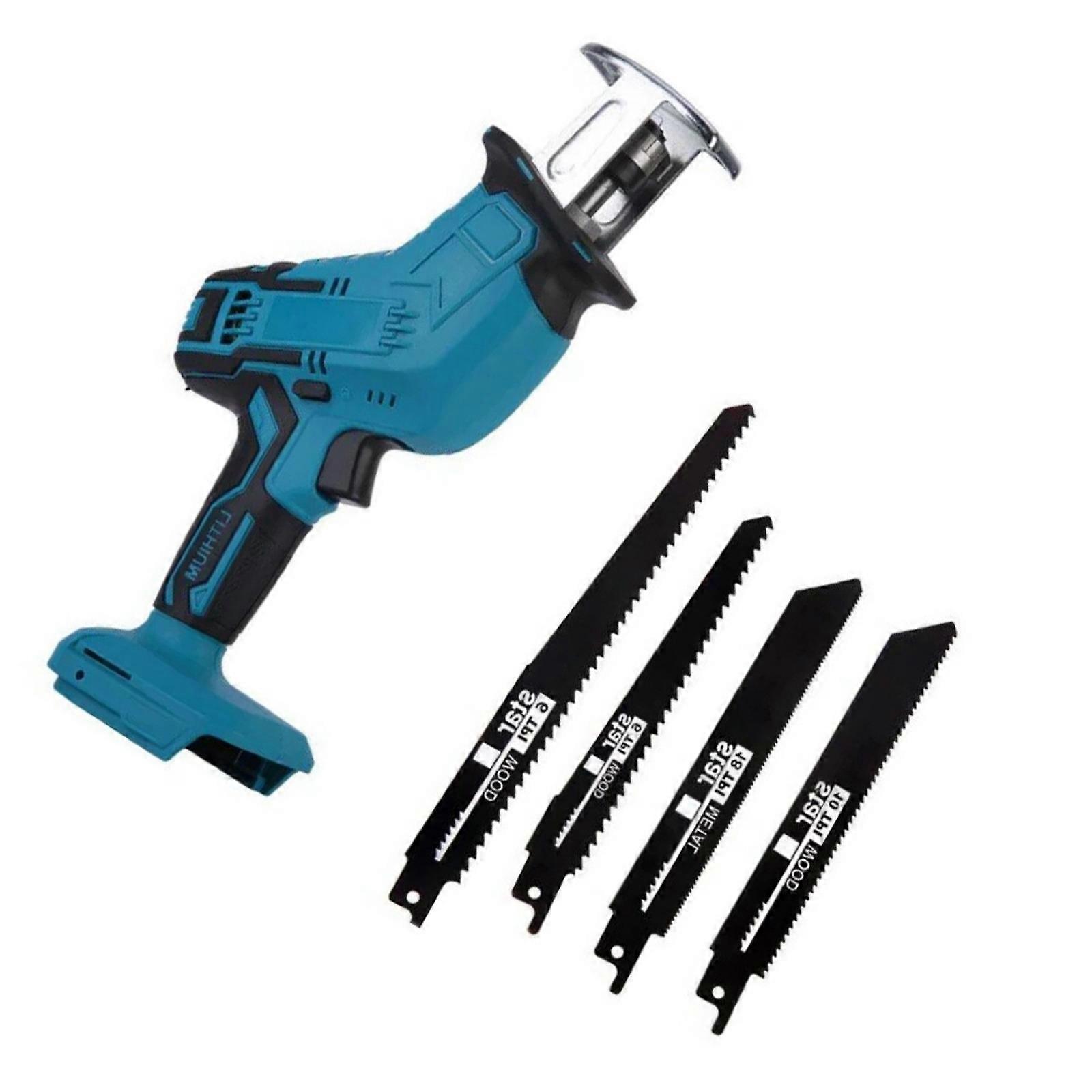 Rechargeable Lithium Reciprocating Cutter MultiPurpose Tool Ergonomic Handle Fast Blade Change ABS Metal Construction Multicolor