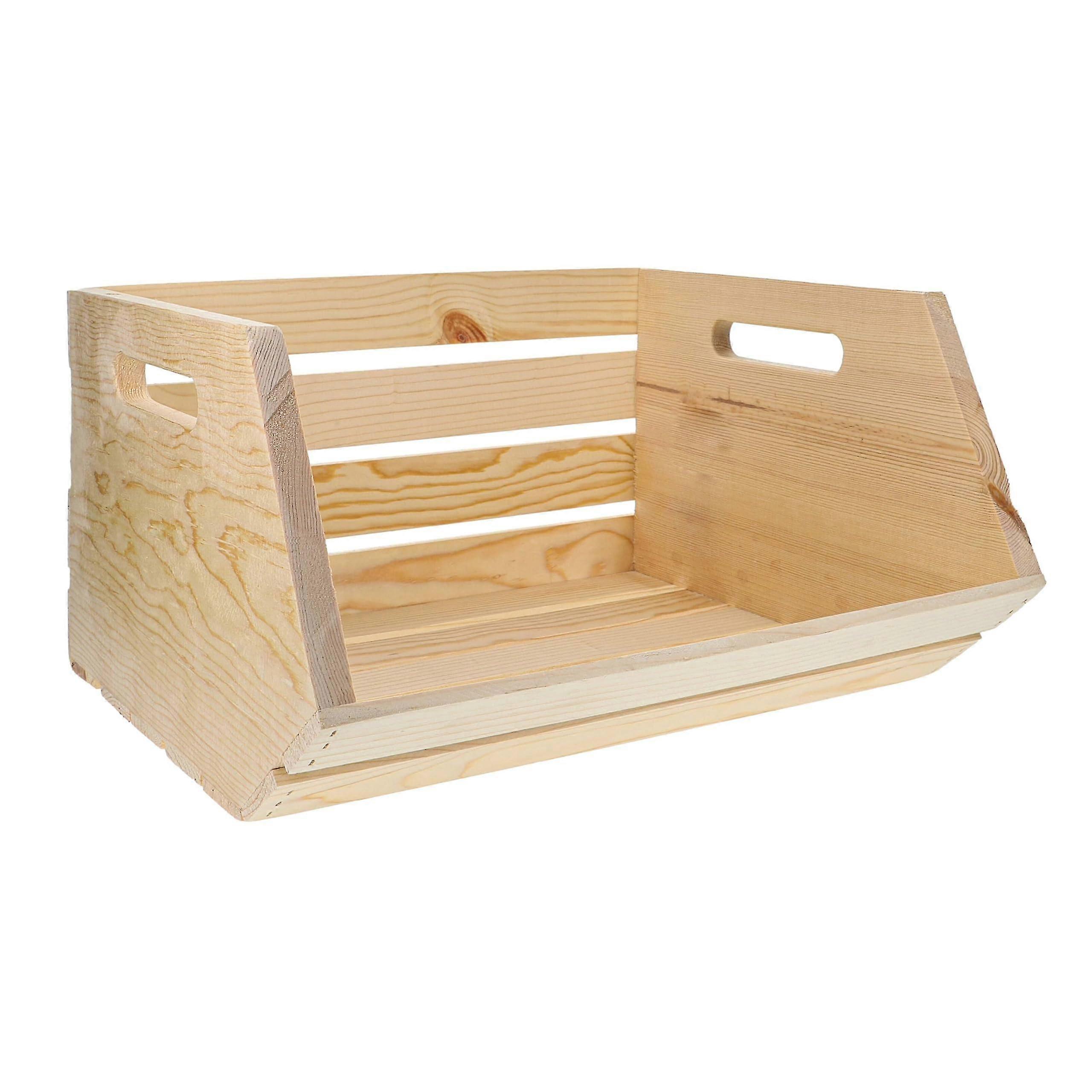 2026 18" Stackable Wooden Storage Box