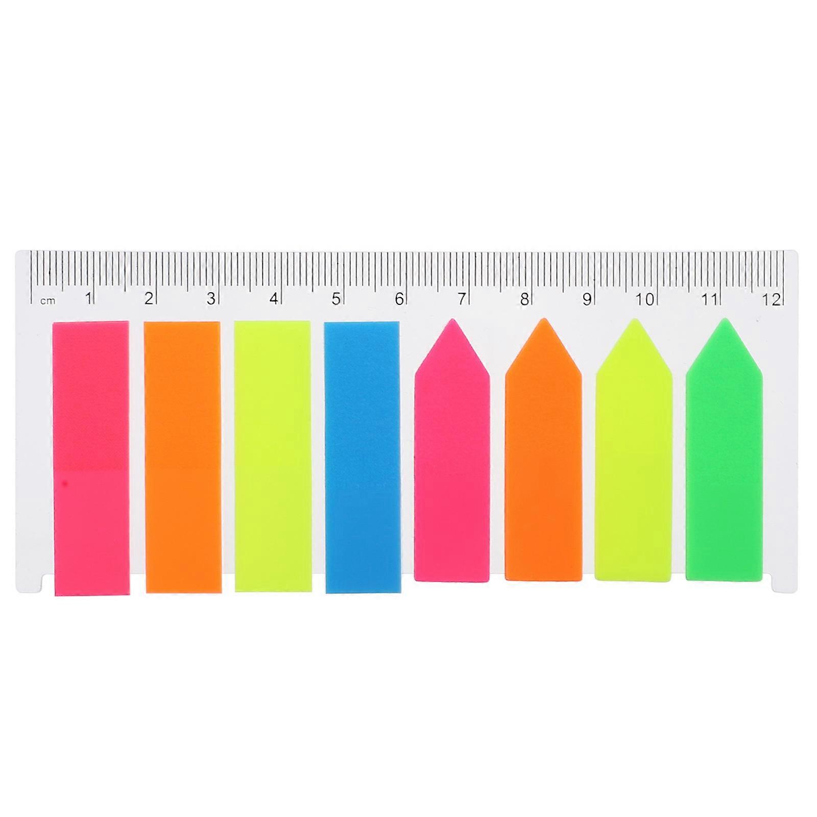 Fluorescent Memo Notes PVC Label Stickers for Decoration 5Sets