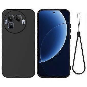 For Realme GT 8 Pro 5G Liquid Silicone Case Phone Back Cover with Hand Strap