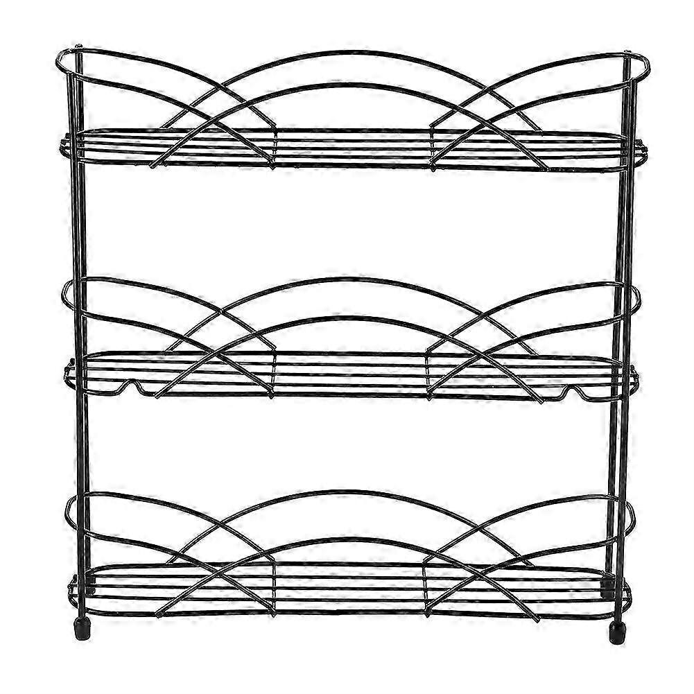 3-Tier Spice Storage Rack, Wall Mounted or Free Standing