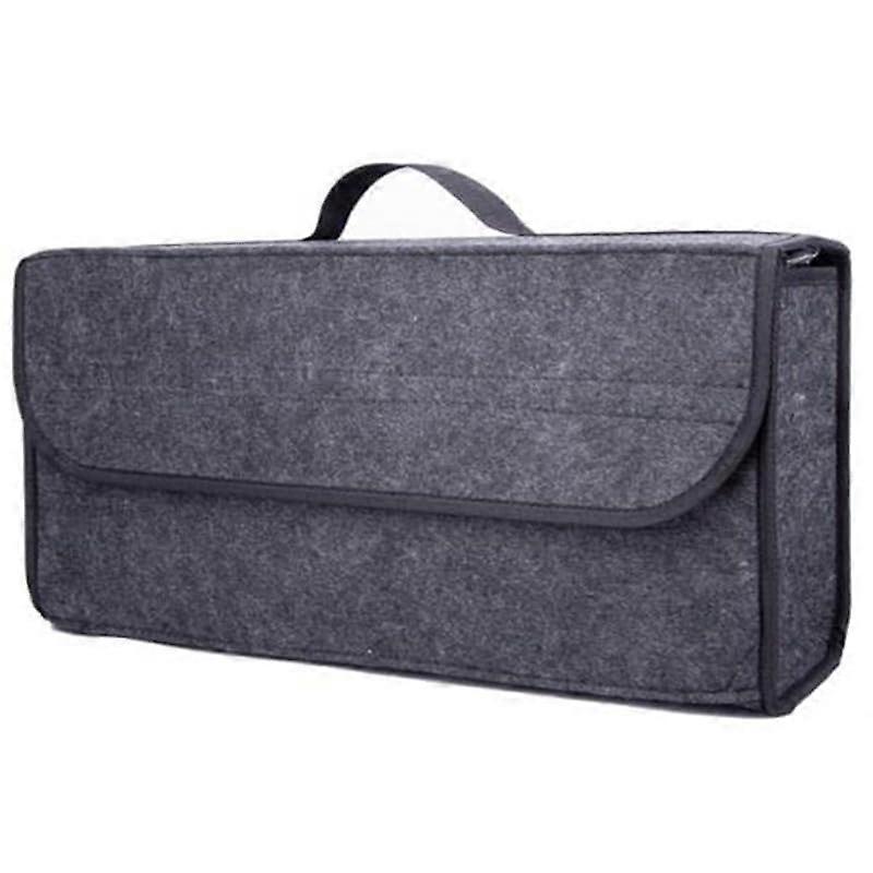 Trunk Organizer for Tesla Model 3, Foldable Large Capacity Car Storage Box with Mesh Pocket and Handle