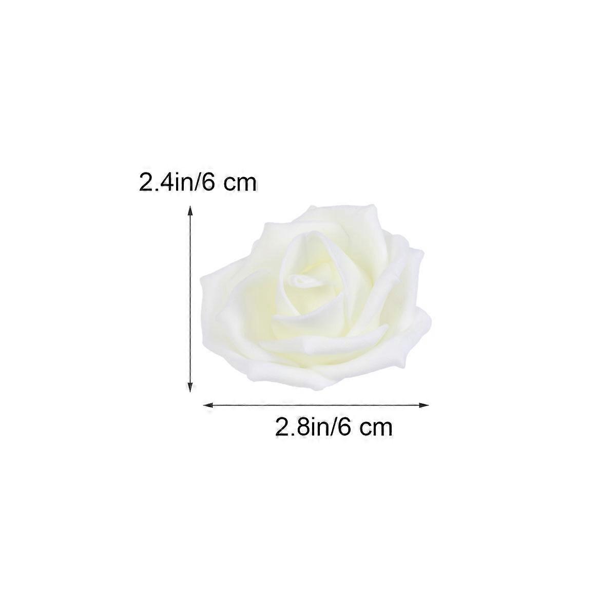 Decor Flower Head for Decor 100Pcs Beige Artificial Rose for Wedding